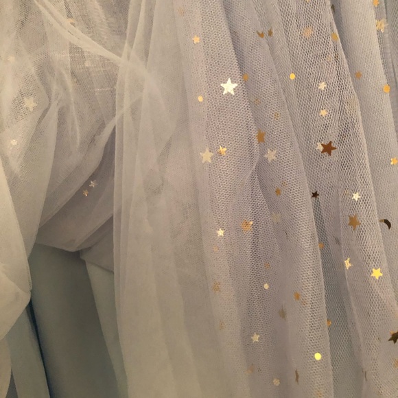 NWT Powder Blue Starry Tulle Skirt Size 4 - Picture 6 of 10
